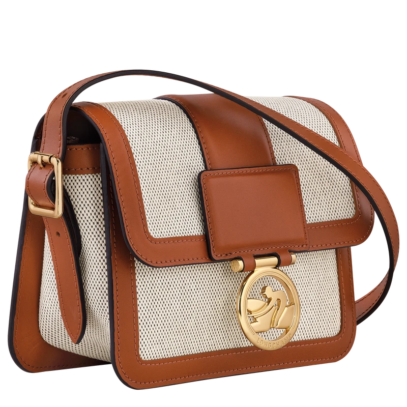 Longchamp Box-Trot S Crossbody Bag Cognac - Canvas 5 Longchamp Box-Trot S Crossbody Bag Cognac - Canvas - Image 3