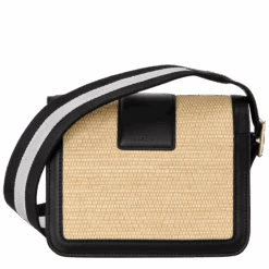 Longchamp Box-Trot S Crossbody Bag Straw/Black - Canvas -Longchamp 10174HDTH92 3