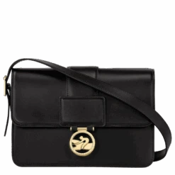 Longchamp Box-Trot M Crossbody Bag Black - Leather