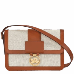 Longchamp Box-Trot M Crossbody Bag Cognac - Canvas