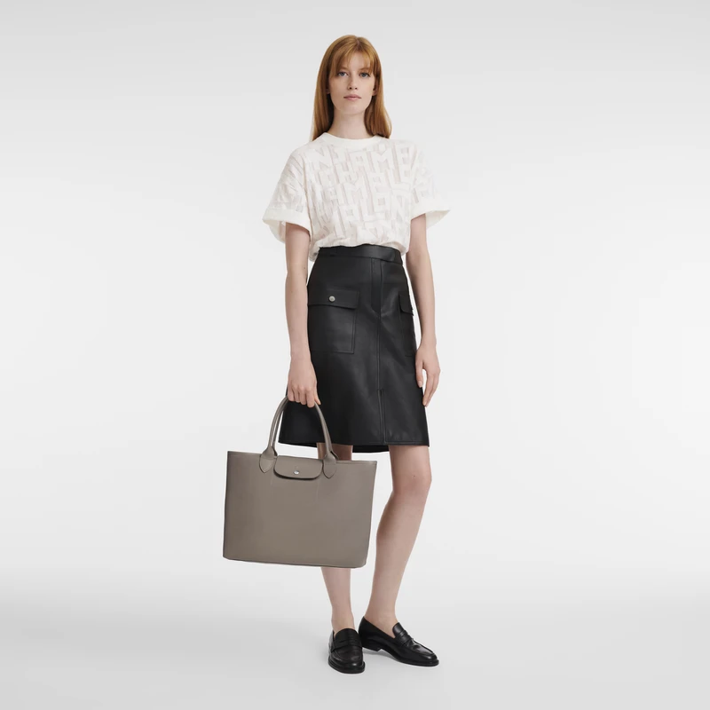 Longchamp Le Pliage City L Tote Bag Taupe - Canvas 4 Longchamp Le Pliage City L Tote Bag Taupe - Canvas - Image 2