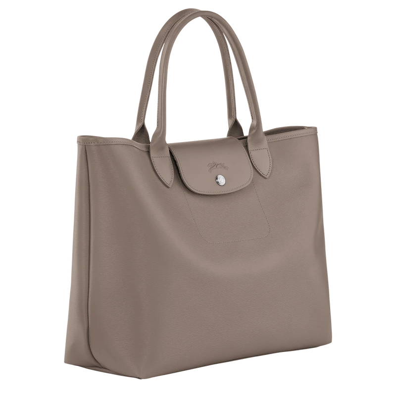 Longchamp Le Pliage City L Tote Bag Taupe - Canvas 5 Longchamp Le Pliage City L Tote Bag Taupe - Canvas - Image 3