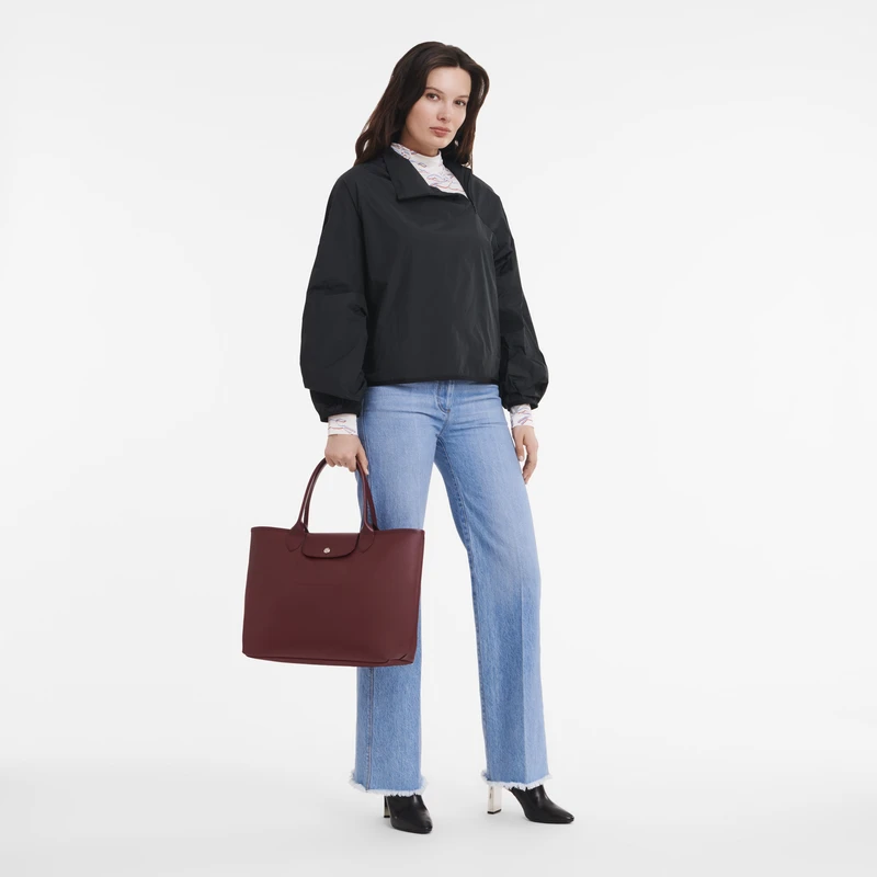 Longchamp Le Pliage City L Tote Bag Plum - Canvas 4 Longchamp Le Pliage City L Tote Bag Plum - Canvas - Image 2