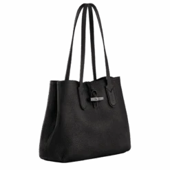 Longchamp Roseau Essential M Tote Bag Black - Leather -Longchamp 10183968001 2