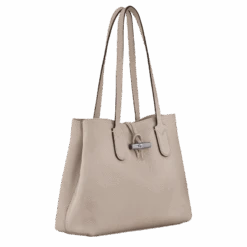 Longchamp Roseau Essential M Tote Bag Clay - Leather -Longchamp 10183968266 2