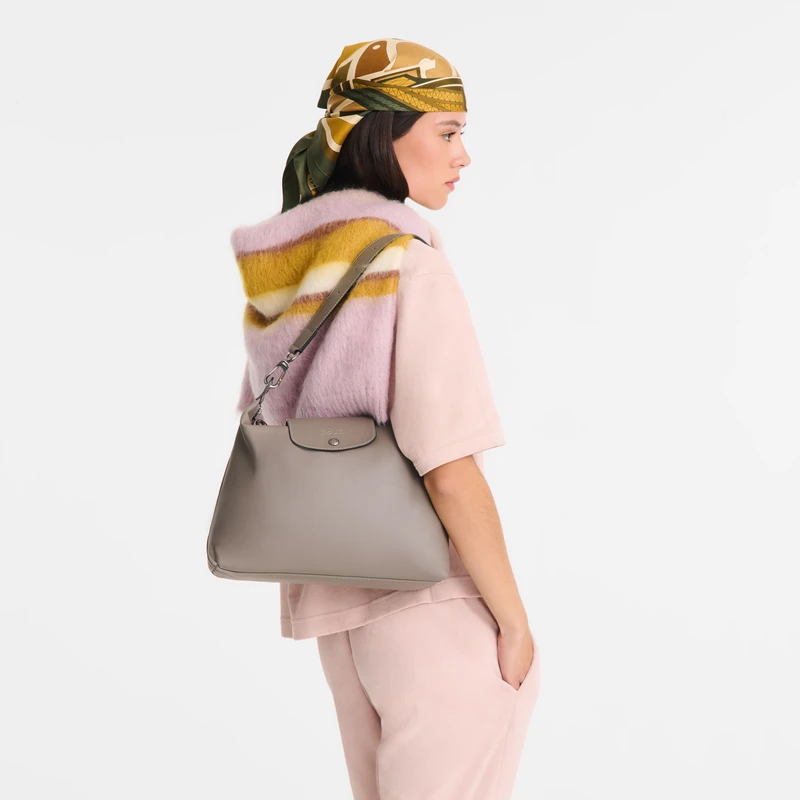 Longchamp Le Pliage Xtra M Hobo Bag Turtledove - Leather 4 Longchamp Le Pliage Xtra M Hobo Bag Turtledove - Leather - Image 2