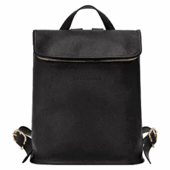 Longchamp Le Foulonné Backpack Black - Leather