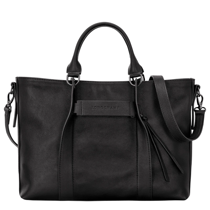 Longchamp 3D L Handbag Black - Leather 3 Longchamp 3D L Handbag Black - Leather