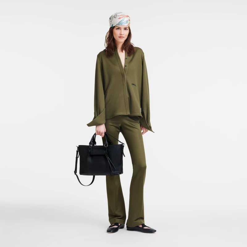 Longchamp 3D L Handbag Black - Leather 4 Longchamp 3D L Handbag Black - Leather - Image 2