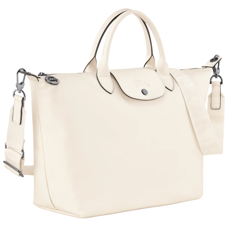 Longchamp Le Pliage Xtra L Handbag Ecru - Leather 4 Longchamp Le Pliage Xtra L Handbag Ecru - Leather - Image 2