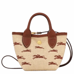 Featured Products 9 Longchamp Le Panier Pliage XS Basket Brown - Canvas