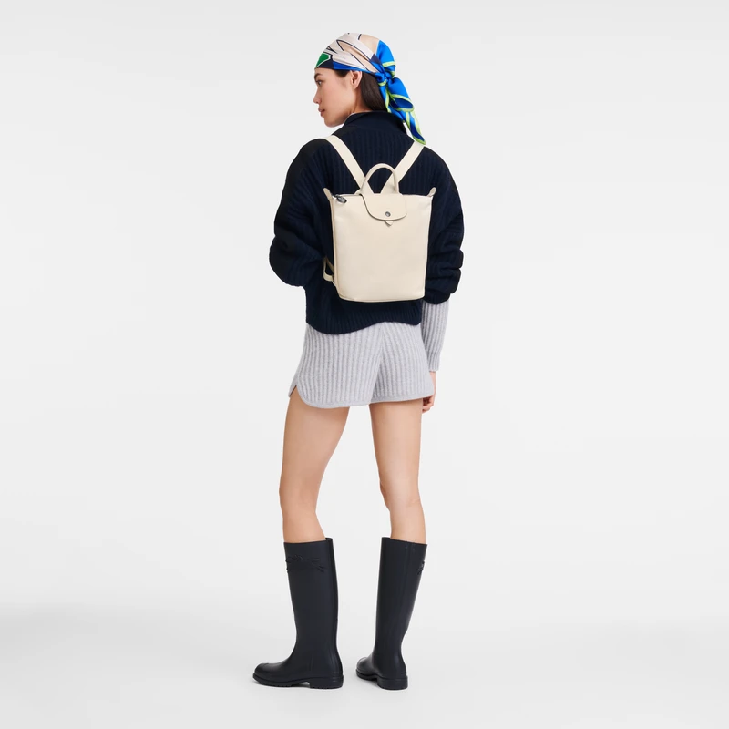Longchamp Le Pliage Xtra S Backpack Ecru - Leather 4 Longchamp Le Pliage Xtra S Backpack Ecru - Leather - Image 2