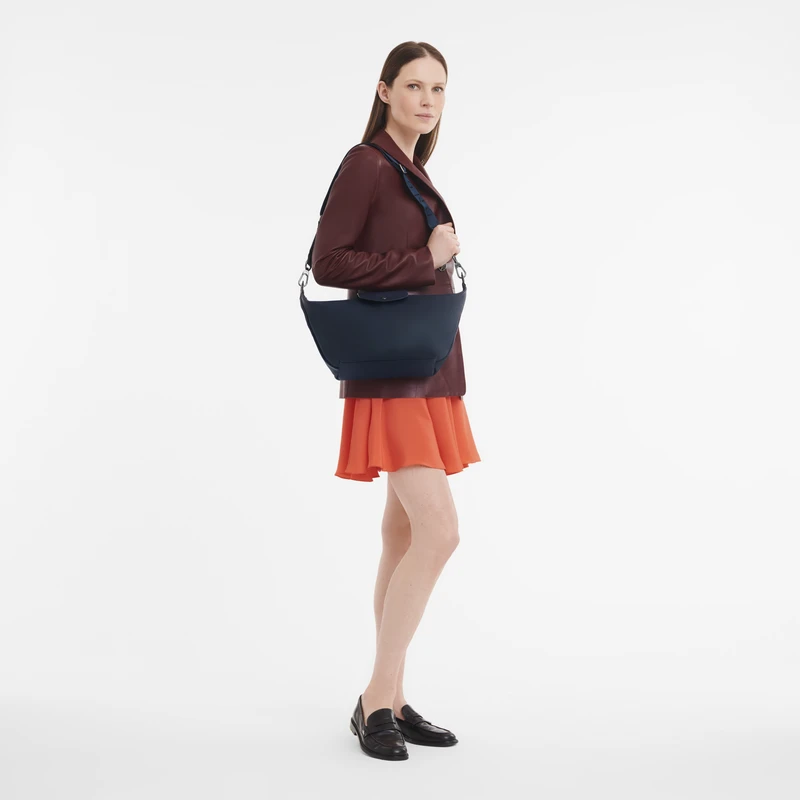 Longchamp Le Pliage Xtra S Hobo Bag Navy - Leather 4 Longchamp Le Pliage Xtra S Hobo Bag Navy - Leather - Image 2