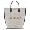 Longchamp Essential M Tote Bag Ecru - Canvas