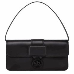Longchamp Box-Trot M Baguette Bag Black - Leather