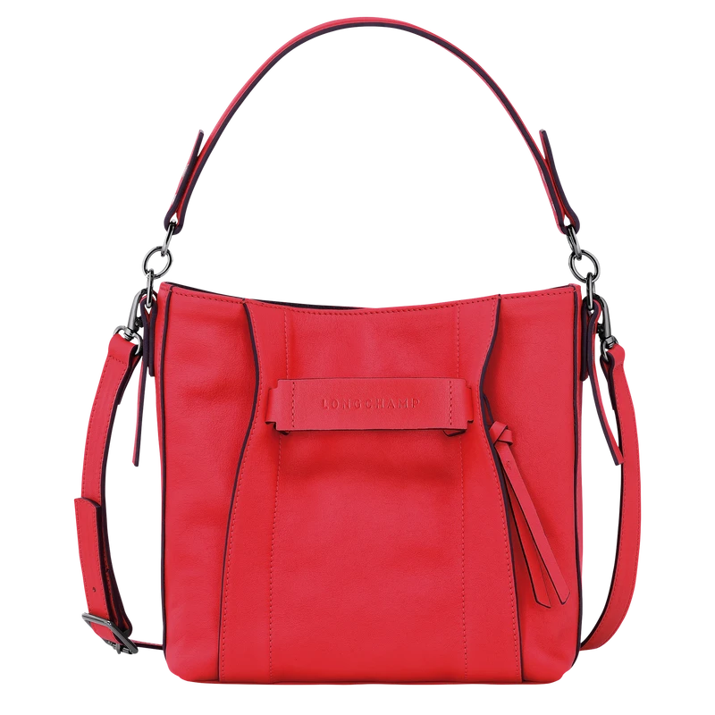 Longchamp 3D S Crossbody Bag Red - Leather 3 Longchamp 3D S Crossbody Bag Red - Leather