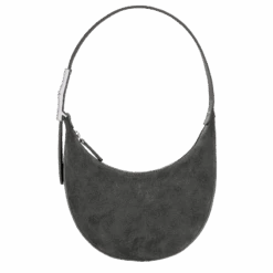 Longchamp Roseau Essential S Hobo Bag Anthracite - Leather