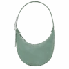 Longchamp Roseau Essential S Hobo Bag Green-gray - Leather