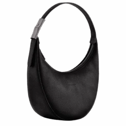 Longchamp Roseau Essential M Hobo Bag Black - Leather -Longchamp 10218968001 2
