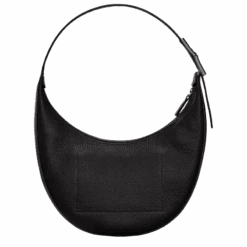 Longchamp Roseau Essential M Hobo Bag Black - Leather -Longchamp 10218968001 3
