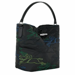 Longchamp Roseau Essential L Bucket Bag Black - Canvas -Longchamp 10222HDN001 2