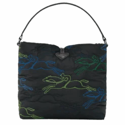 Longchamp Roseau Essential L Bucket Bag Black - Canvas -Longchamp 10222HDN001 3