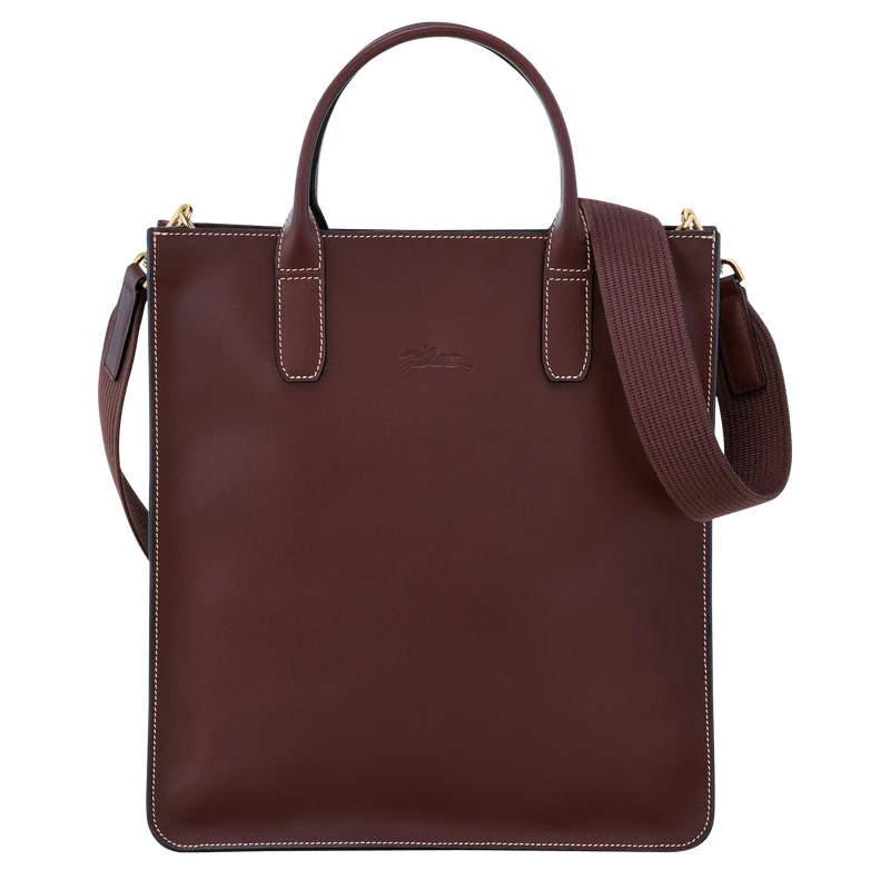 Longchamp Le Foulonné M Tote Bag Plum - Leather 3 Longchamp Le Foulonné M Tote Bag Plum - Leather
