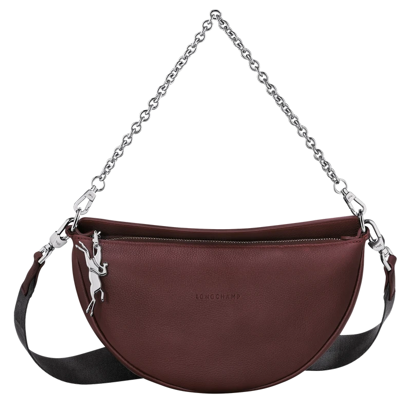 Longchamp Smile S Crossbody Bag Plum - Leather 3 Longchamp Smile S Crossbody Bag Plum - Leather