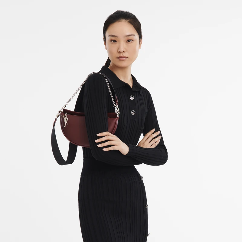 Longchamp Smile S Crossbody Bag Plum - Leather 4 Longchamp Smile S Crossbody Bag Plum - Leather - Image 2