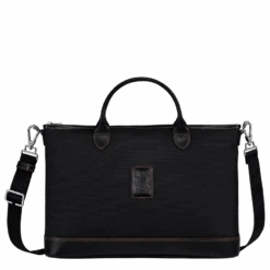 Longchamp Boxford S Briefcase Black - Canvas