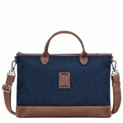 Longchamp Boxford S Briefcase Blue - Canvas