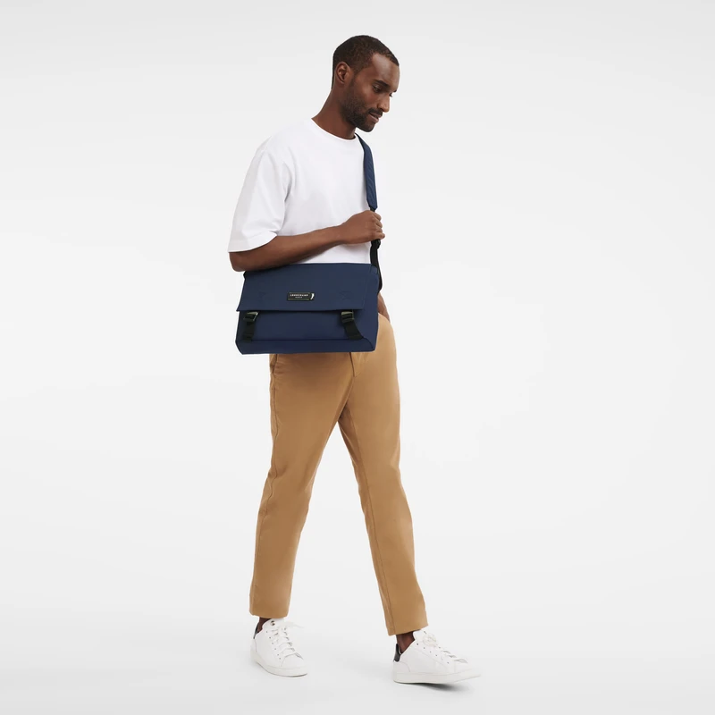 Longchamp Le Pliage Energy L Crossbody Bag Navy - Recycled Canvas 4 Longchamp Le Pliage Energy L Crossbody Bag Navy - Recycled Canvas - Image 2