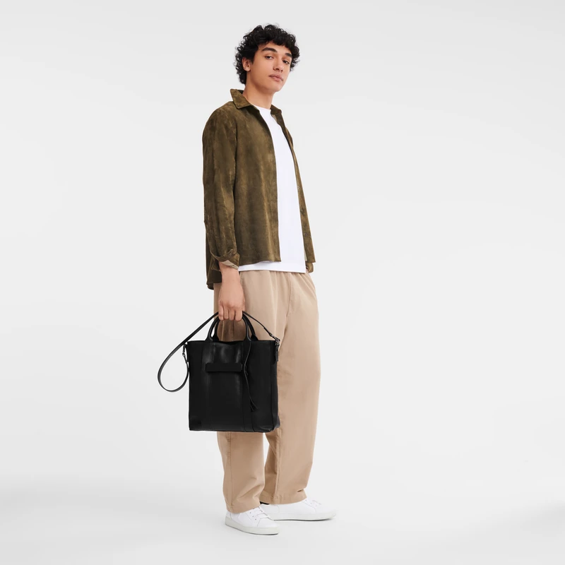 Longchamp 3D L Tote Bag Black - Leather 4 Longchamp 3D L Tote Bag Black - Leather - Image 2