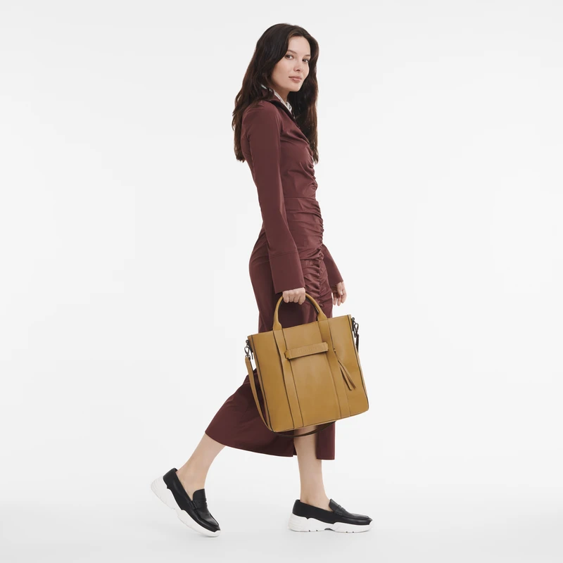 Longchamp 3D L Tote Bag Tobacco - Leather 4 Longchamp 3D L Tote Bag Tobacco - Leather - Image 2