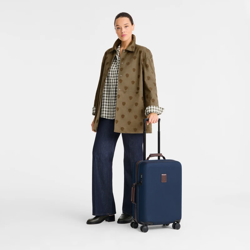 Longchamp Boxford S Suitcase Blue - Recycled Canvas 4 Longchamp Boxford S Suitcase Blue - Recycled Canvas - Image 2