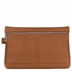 Longchamp Le Foulonné Toiletry Case Caramel - Leather