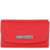 Longchamp Roseau Wallet Red - Leather
