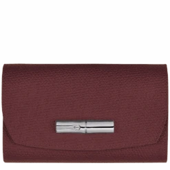 Longchamp Roseau Wallet Plum - Leather