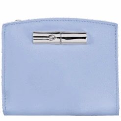 Longchamp Roseau Wallet Sky Blue/Red - Leather