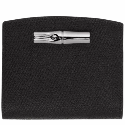 Longchamp Roseau Wallet Black - Leather