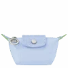 Longchamp Le Pliage Green Coin Purse Sky Blue - Recycled Canvas