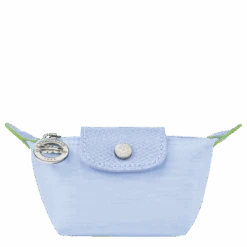 Longchamp Le Pliage Green Coin Purse Sky Blue - Recycled Canvas