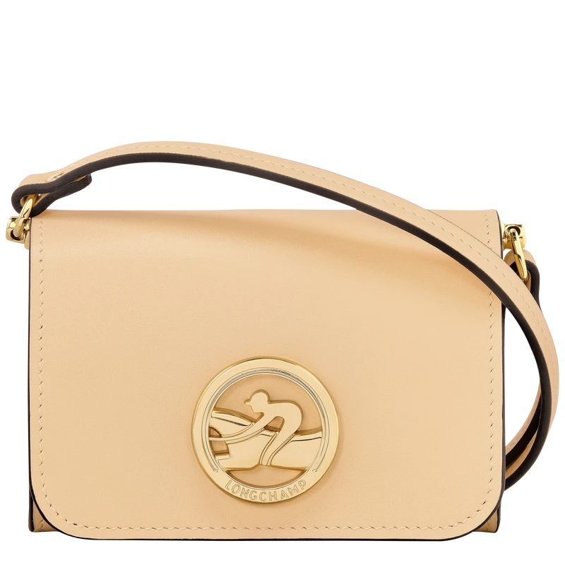 Longchamp Box-Trot Coin Purse With Shoulder Strap Straw - Leather 3 Longchamp Box-Trot Coin Purse With Shoulder Strap Straw - Leather