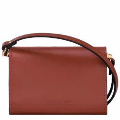 Longchamp Box-Trot Coin Purse With Shoulder Strap Mahogany - Leather -Longchamp 30019HAU204 3