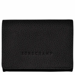 Longchamp Le Foulonné Coin Purse Black - Leather