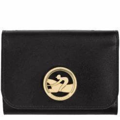 Longchamp Box-Trot Wallet Black - Leather