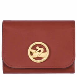 Longchamp Box-Trot Wallet Mahogany - Leather
