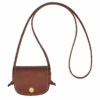 Longchamp Épure Coin Purse With Leather Lace Brown - Leather