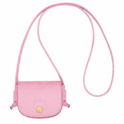 Longchamp Épure Coin Purse With Leather Lace Pink - Leather