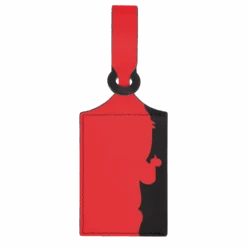 Longchamp LGP Travel Luggage Tag Red - Leather
